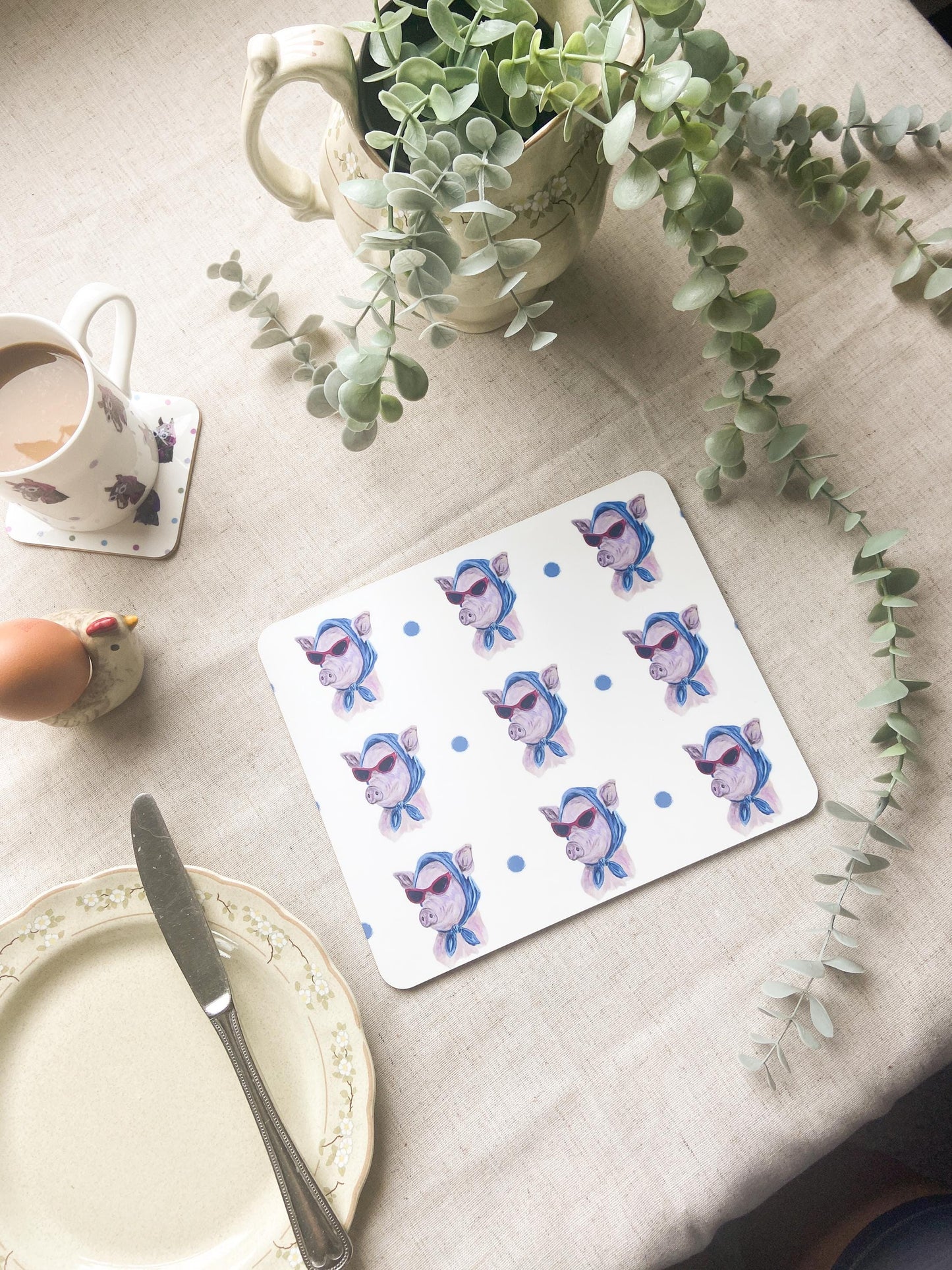 Farm Animal Placemats | Set of 6 | Country Kitchen Decor