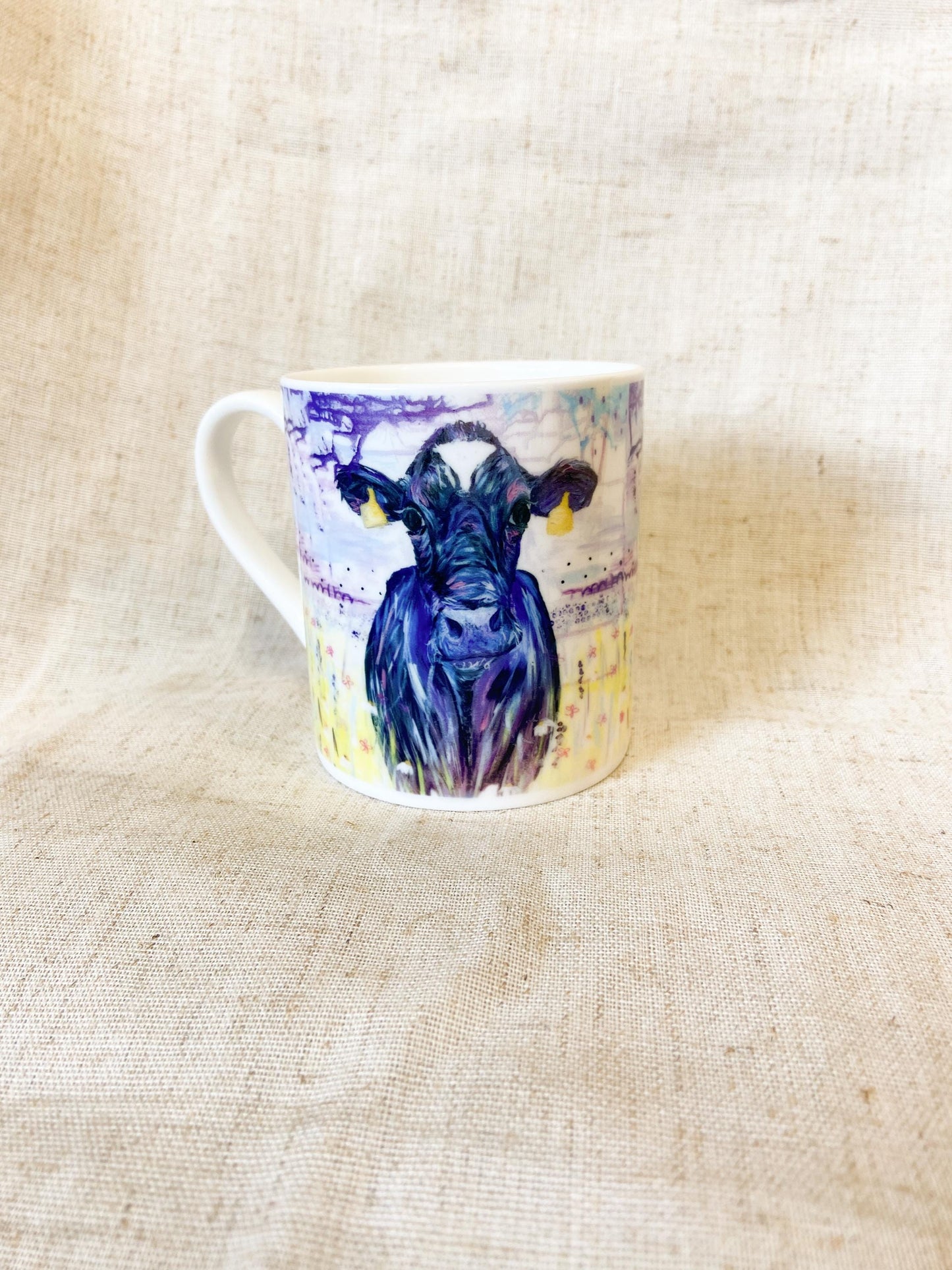 Jackie | Dairy Cow Fine Bone China Mug | 10 oz