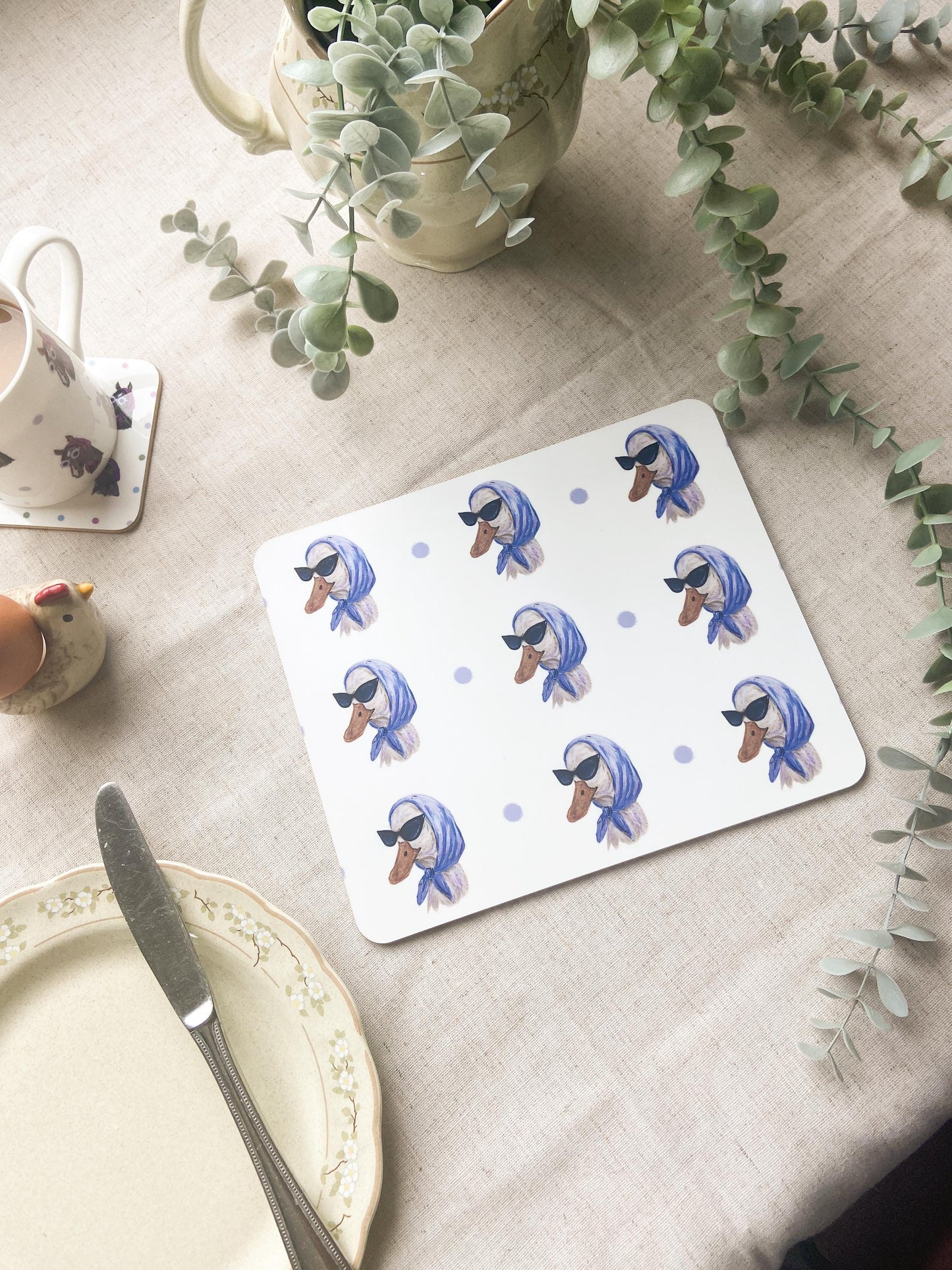 The Sunglass Ladies | Duck Placemat | Country Kitchen Table Mat