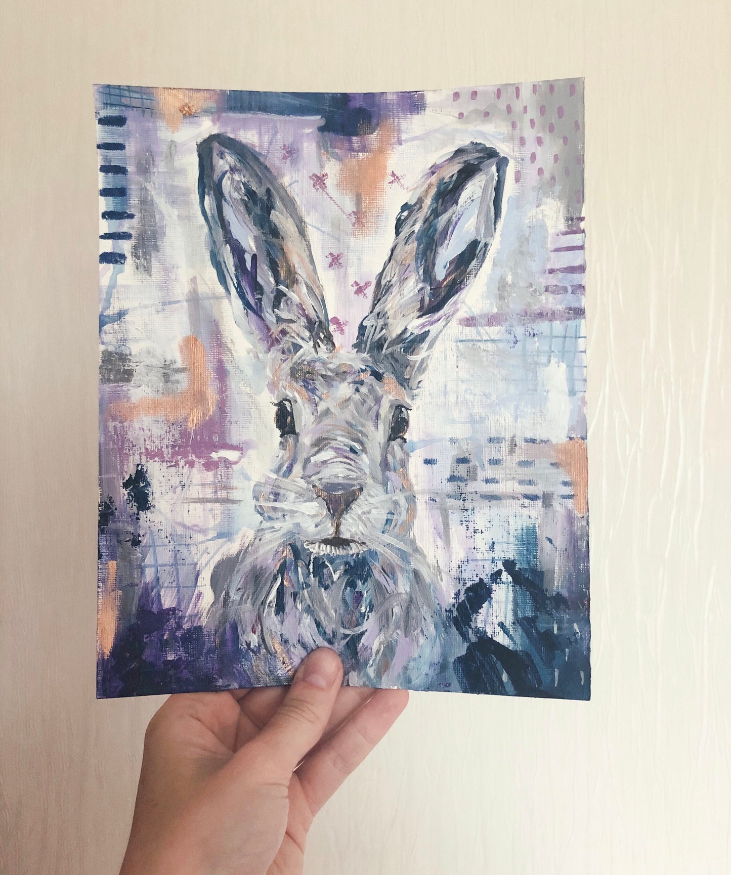 Ruby| Framed Hare Art Print | Farm Animal Print | Oak Framed Print