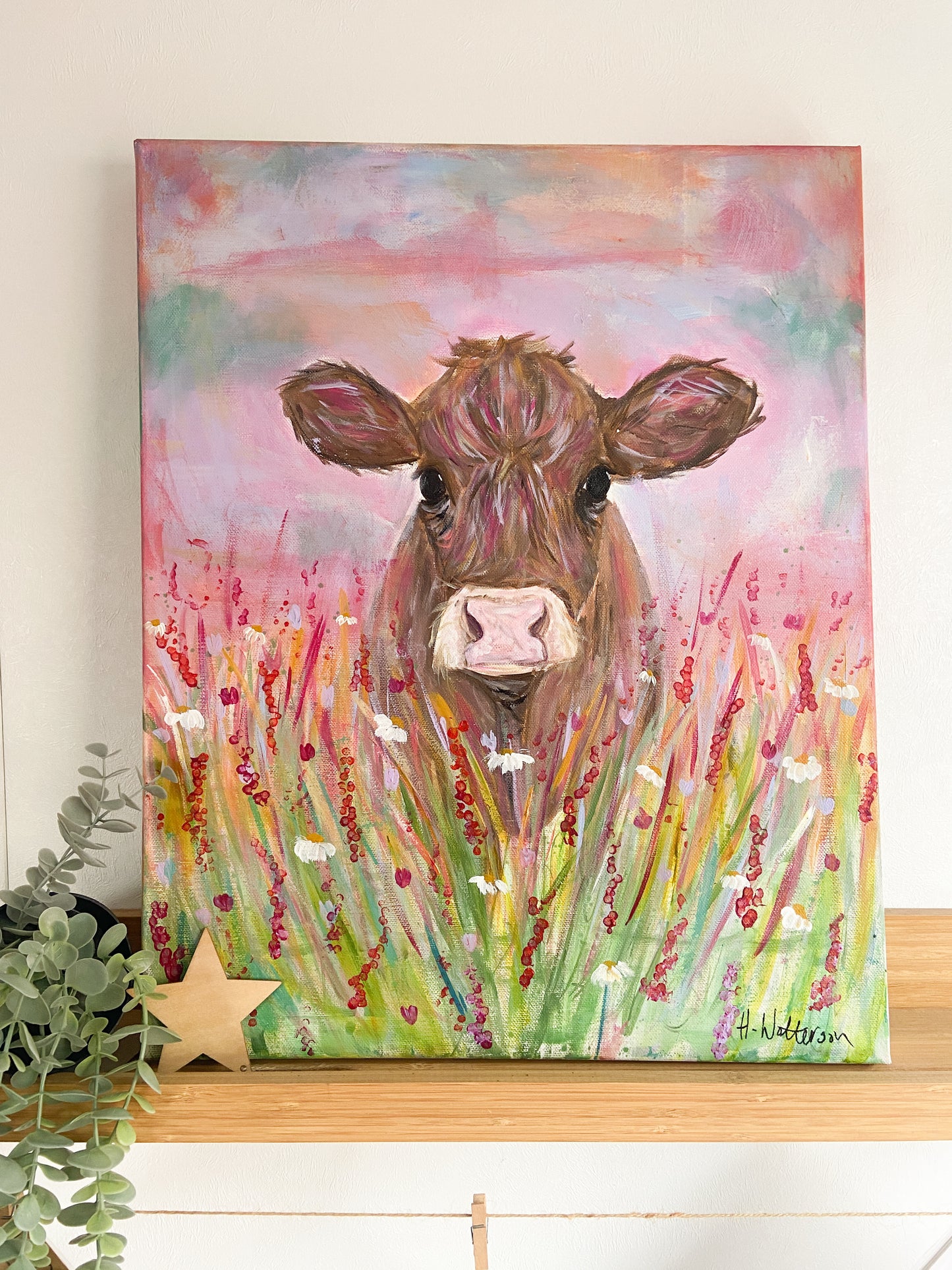 "Lucy" | Original Limousin Cow Painting | H. Watterson Art