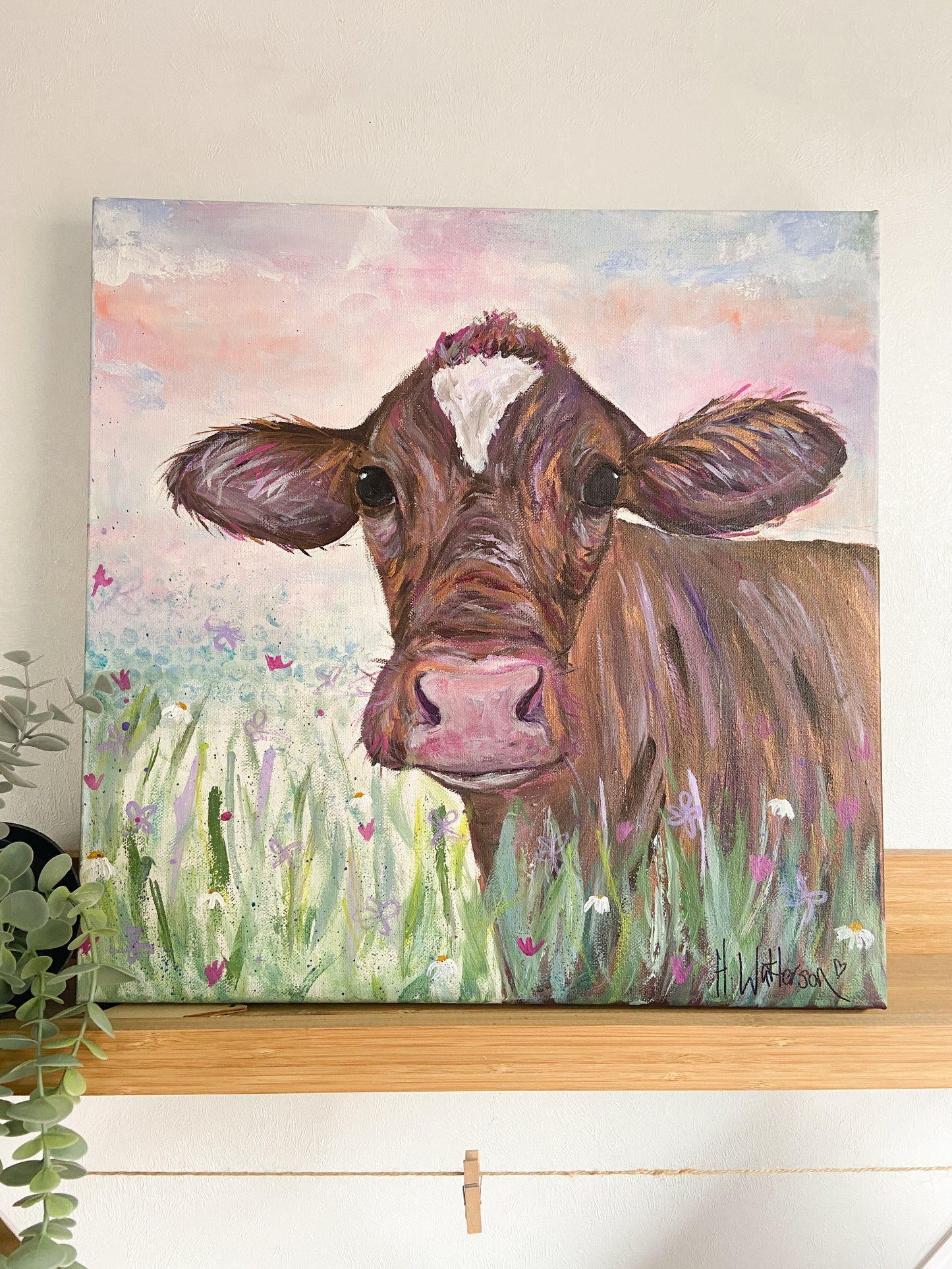 "Maisie" |Original Ayrshire Cow Painting | H. Watterson Art
