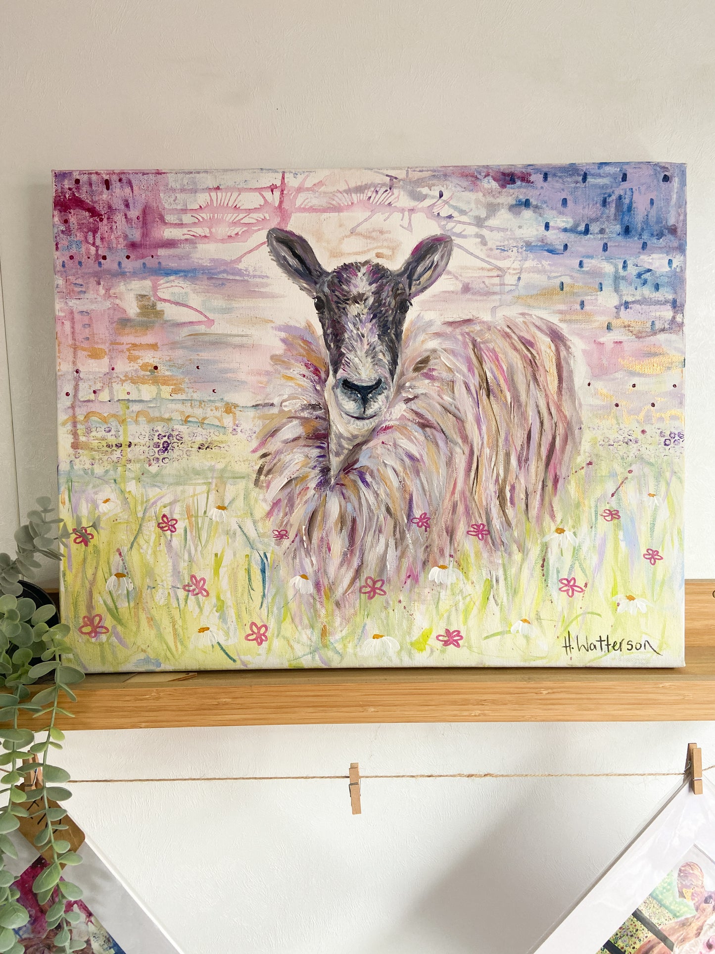 "Lucinda" | Original Sheep Painting | H. Watterson Art