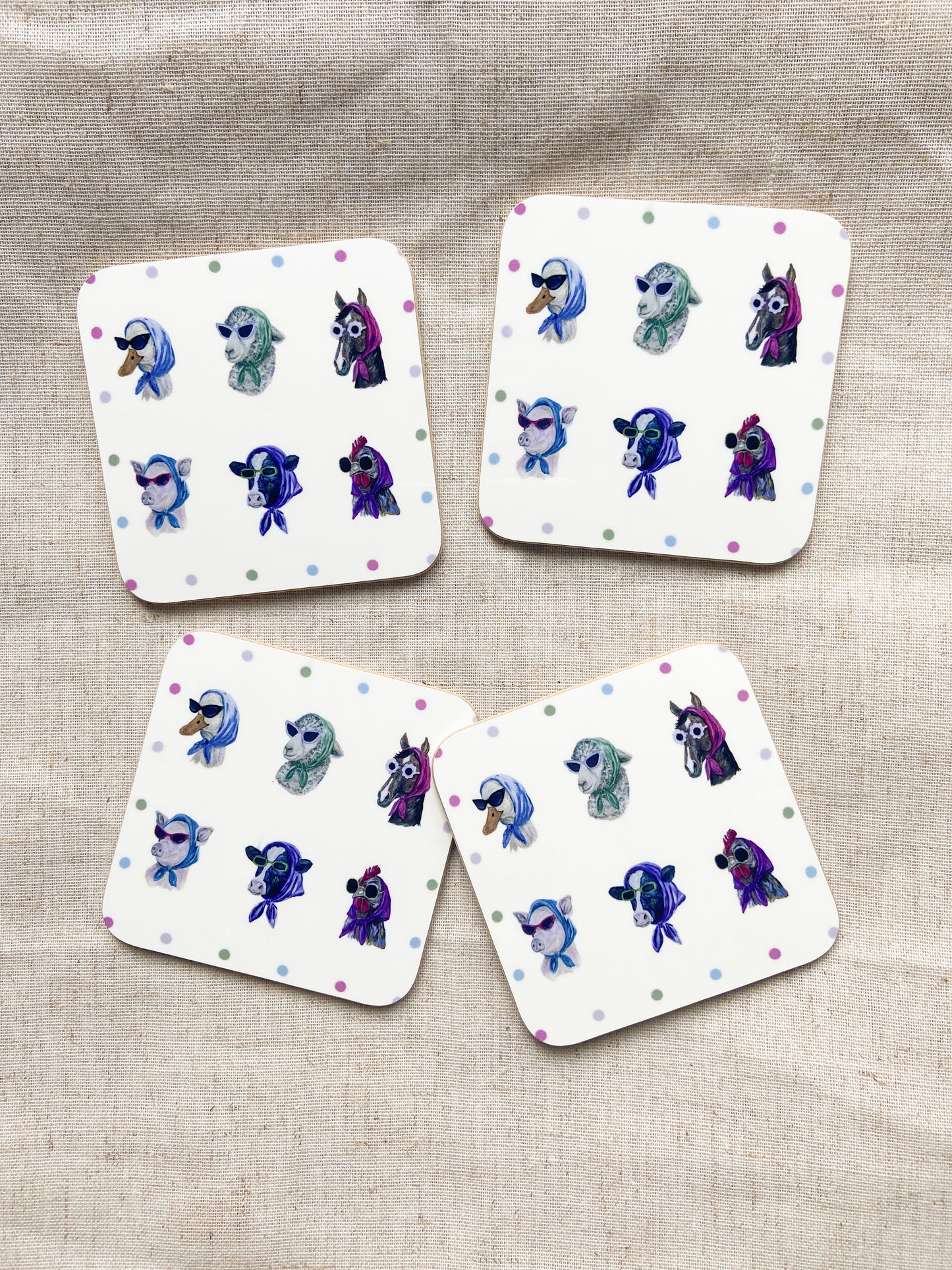 Sunglass ladies | Farm Animal Coasters |
