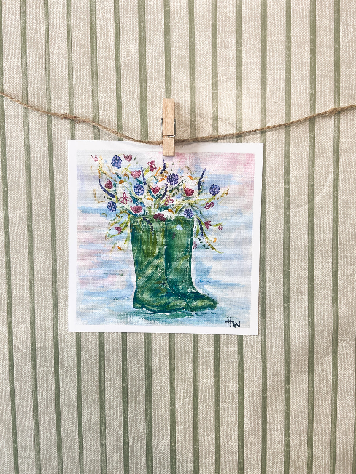 Wellies | 5x5" Print