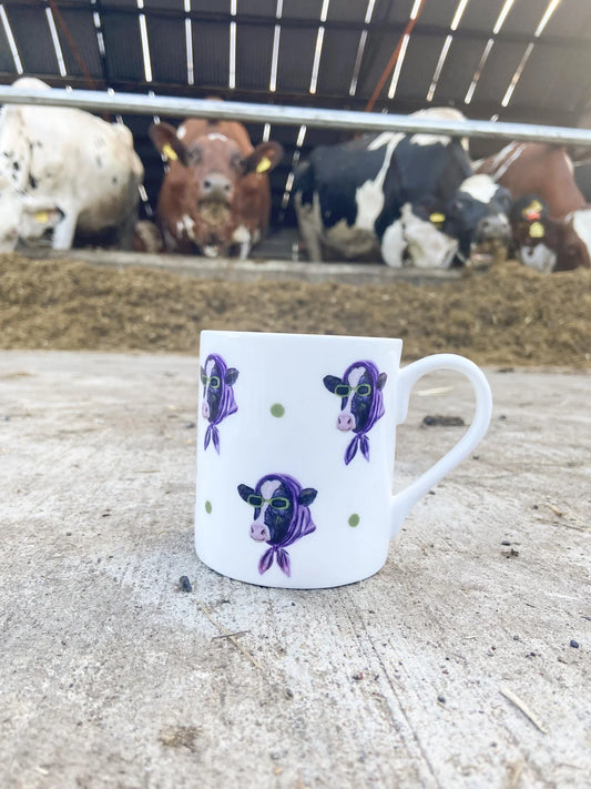 Dorothy | Sunglass lady | Cow Fine Bone China Mug | 10 oz