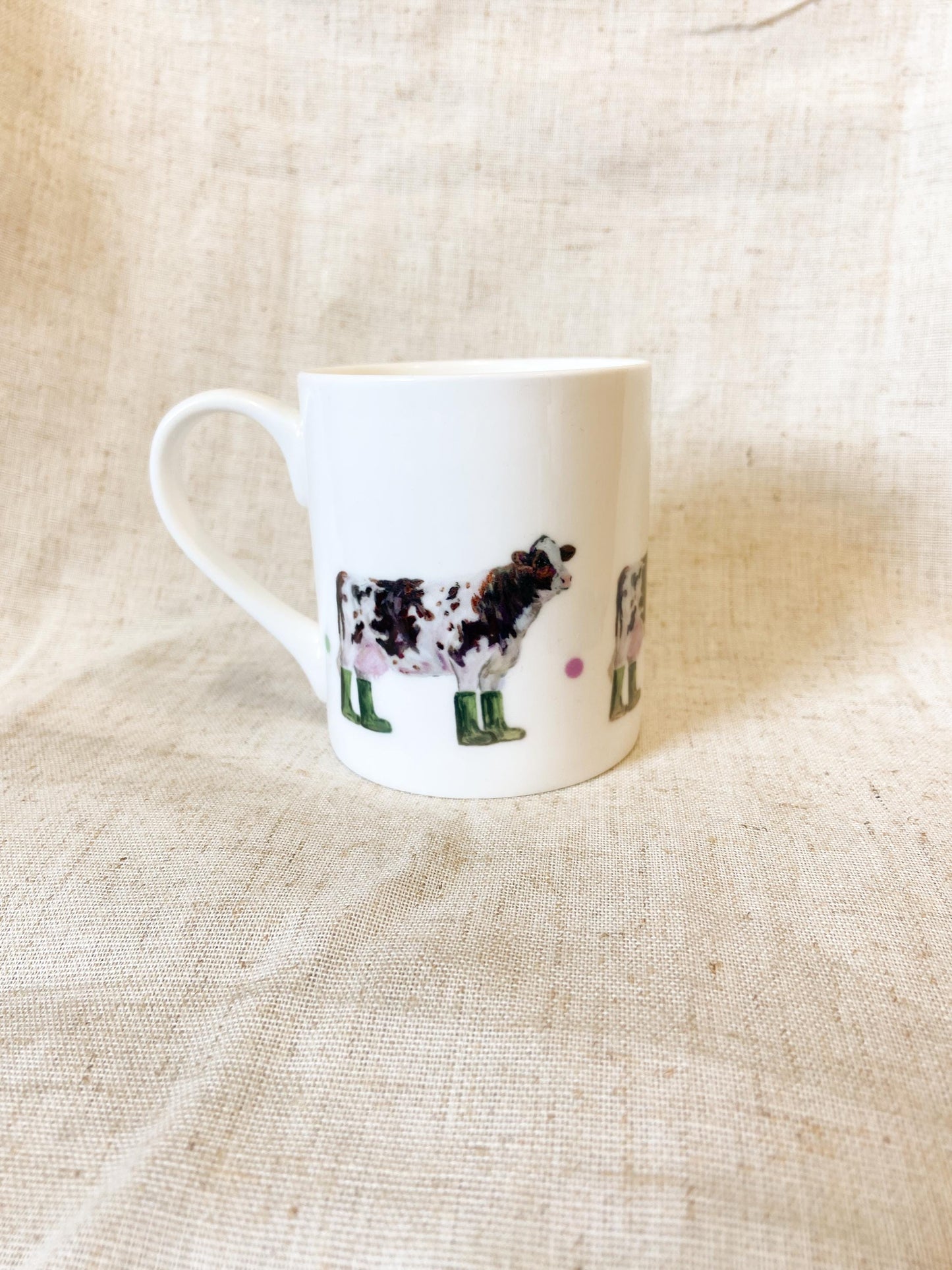 Ayrshire cow Wellies | Dairy Cow Fine Bone China Mug | 10 oz