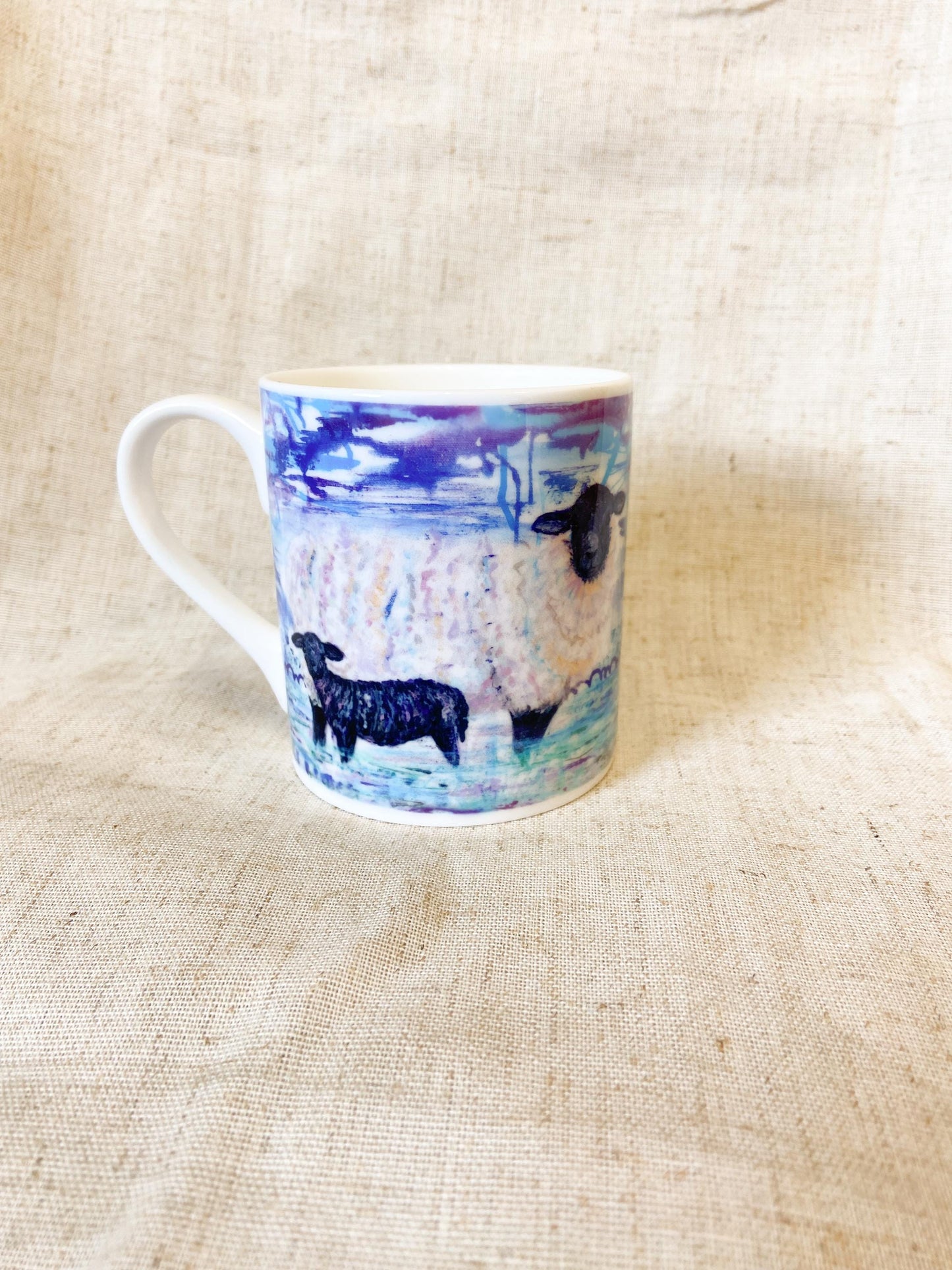 Fern & Lillian |Sheep and Lamb Fine Bone China Mug | 10 oz