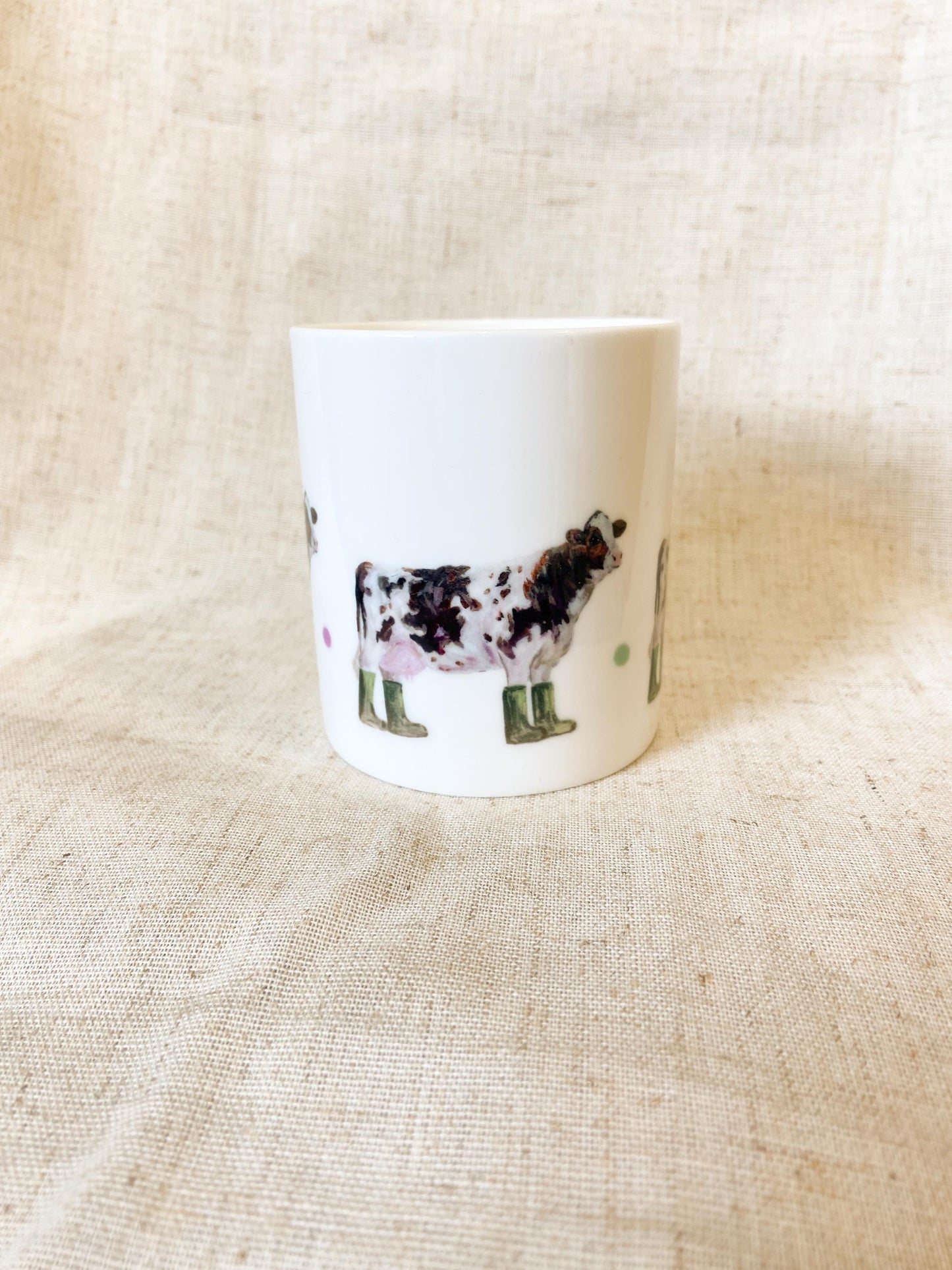 Ayrshire cow Wellies | Dairy Cow Fine Bone China Mug | 10 oz