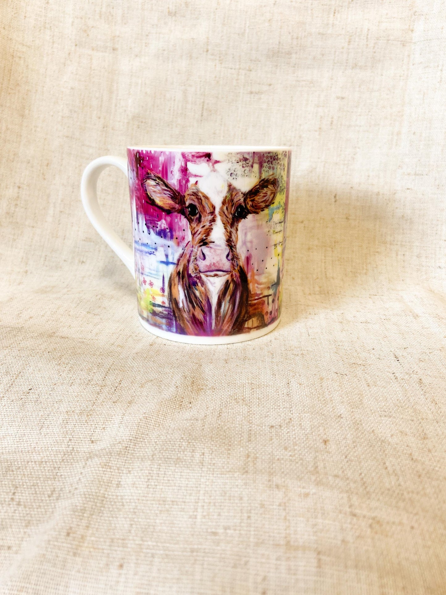 Hazel| Ayrshire Dairy Cow Fine Bone China Mug | 10 oz