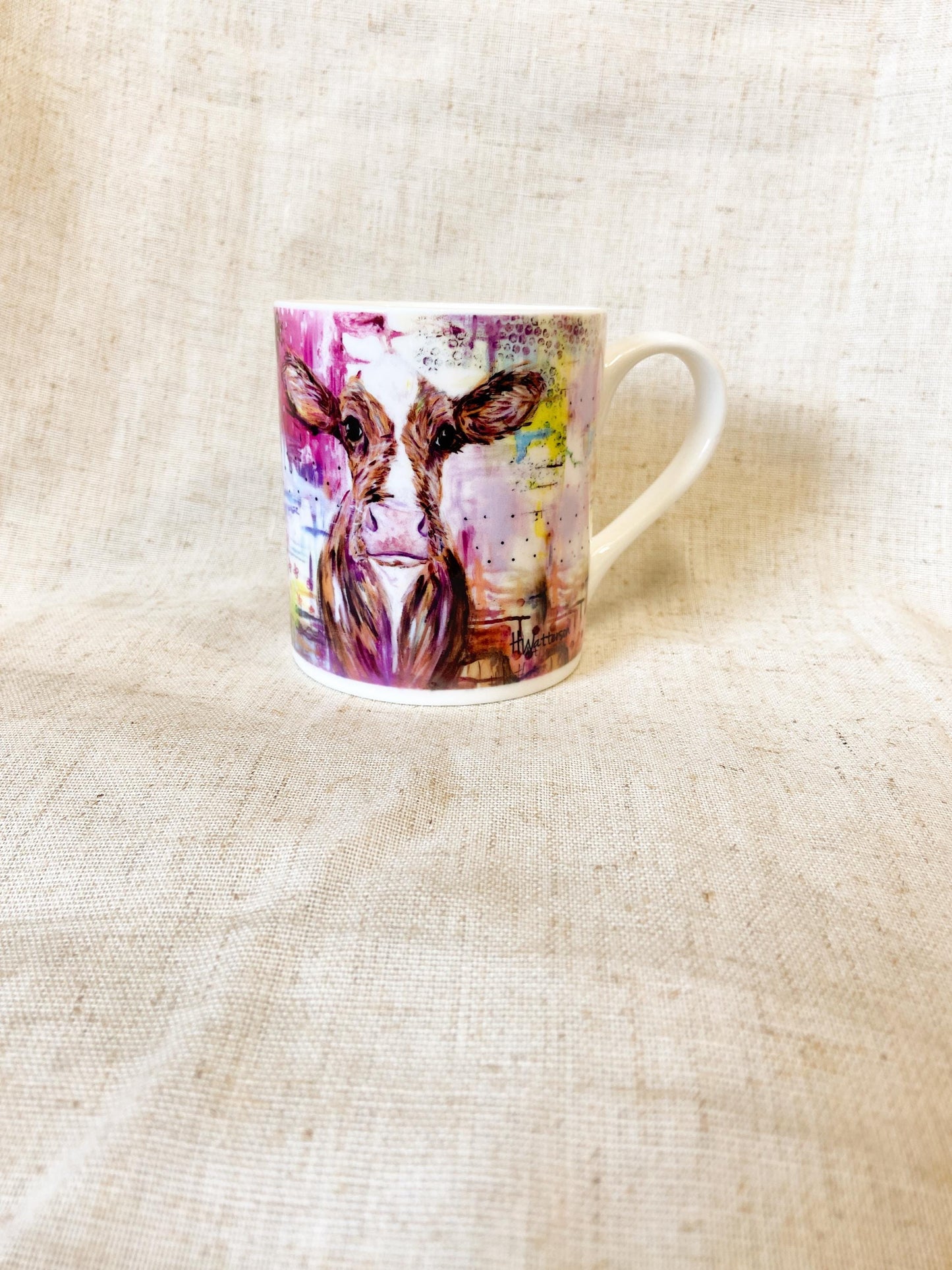 Hazel| Ayrshire Dairy Cow Fine Bone China Mug | 10 oz