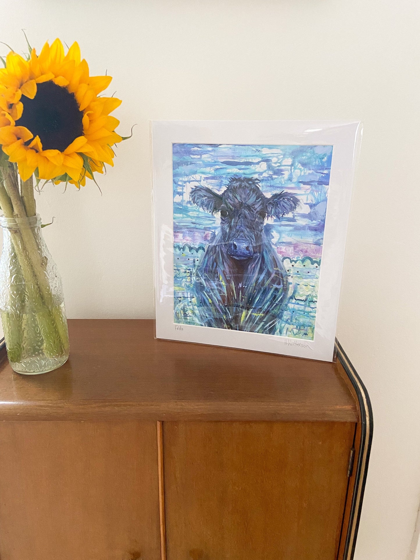 Mrs Cow |Cow Art Print | Colourful Farm Animal Print