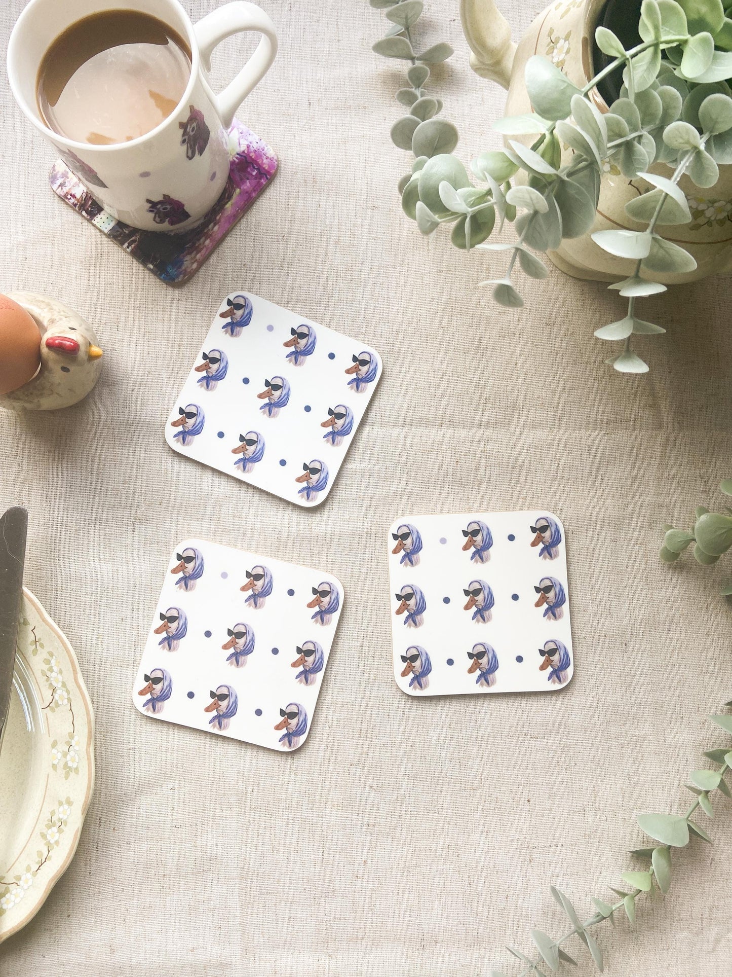 The Sunglass Ladies Coaster Set | Farm Animal Coasters | Set of 4
