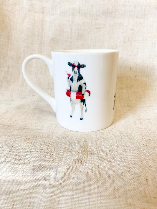 Holiday Cow | Cow Fine Bone China Mug | 10 oz