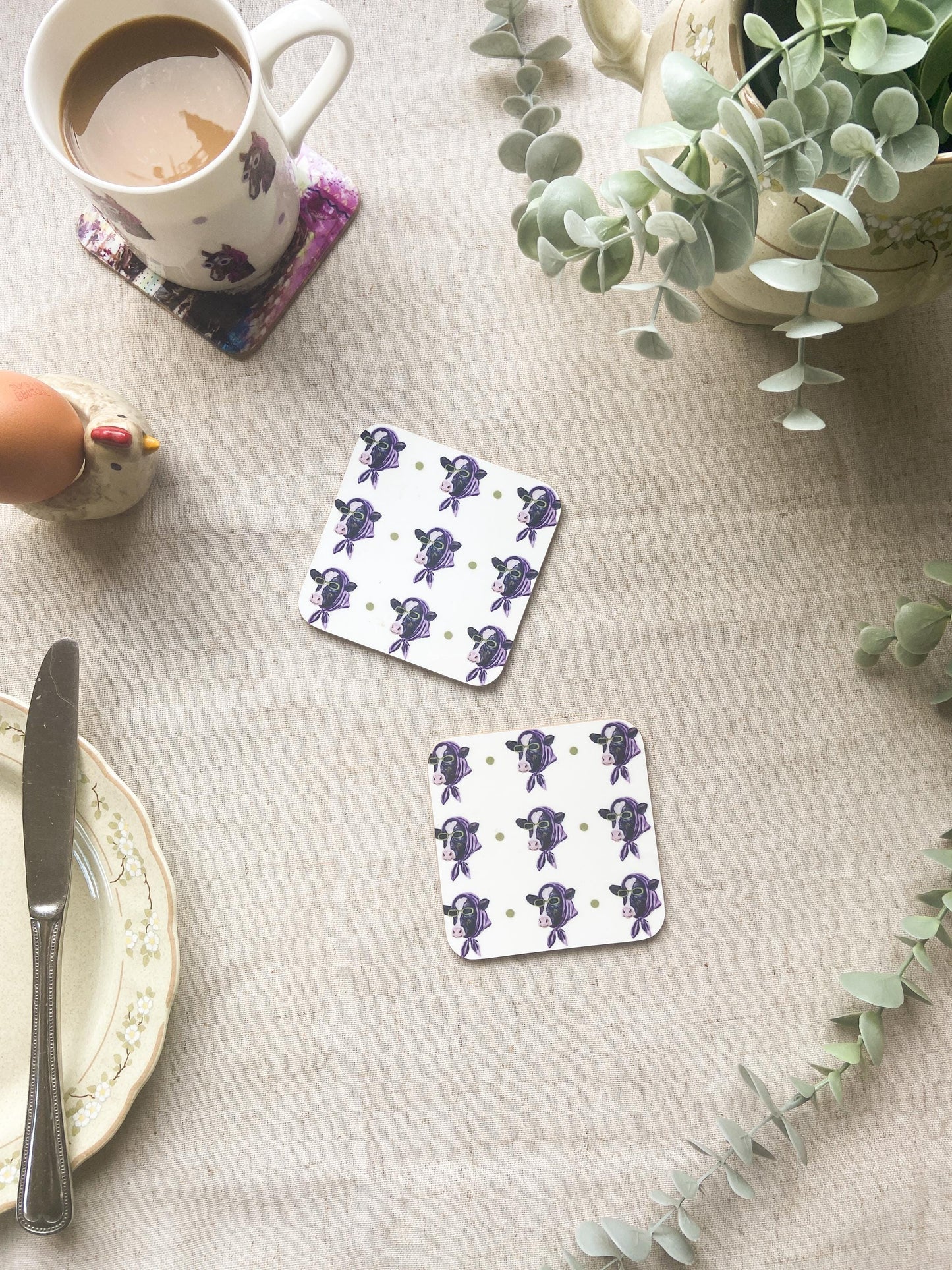 The Sunglass Ladies Coaster Set | Farm Animal Coasters | Set of 4