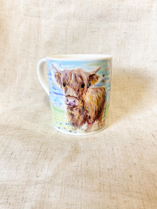 Elsie | Highland Cow Fine Bone China Mug | 10 oz