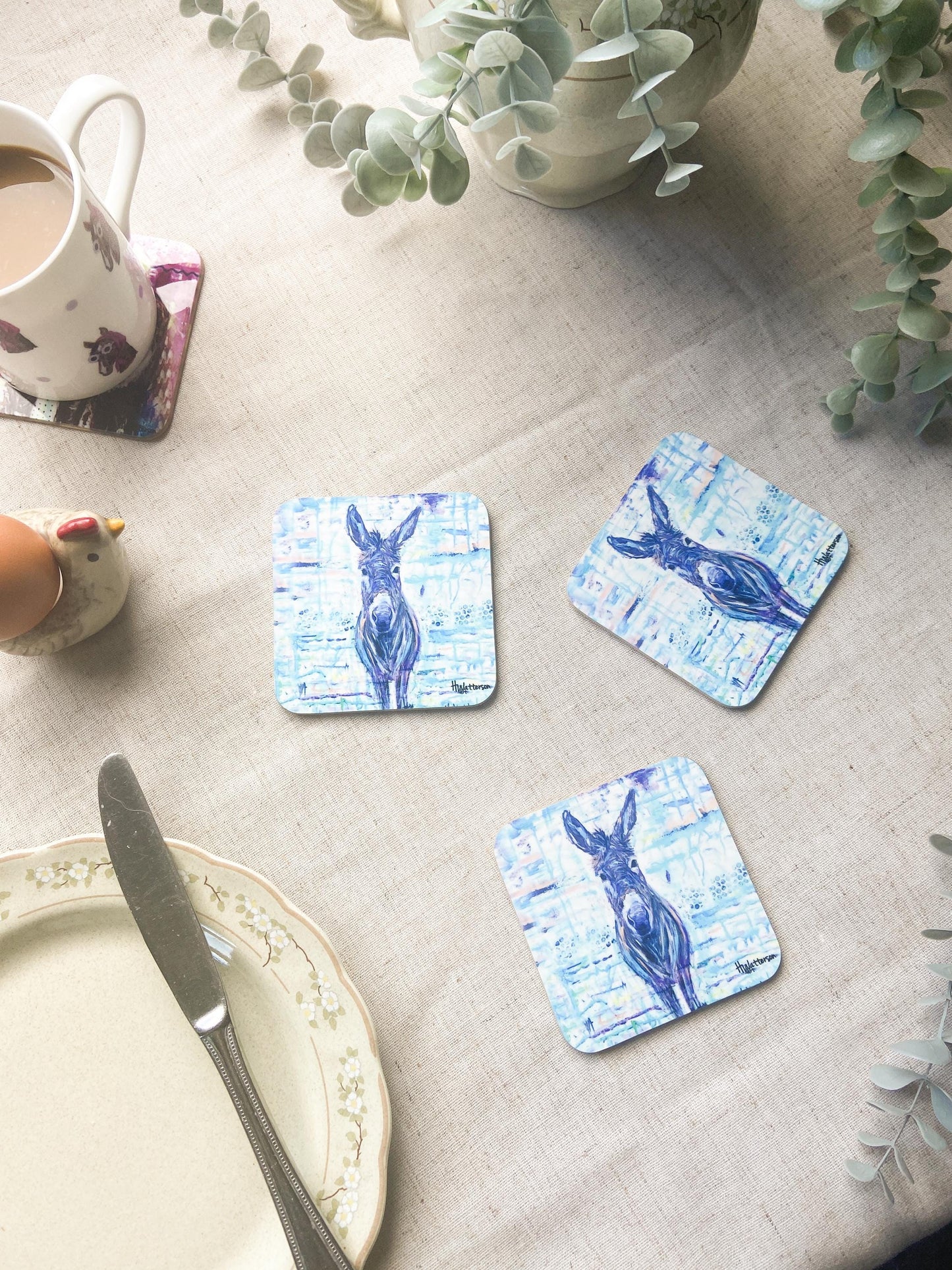 Gracie | Donkey Coaster | Colourful Farm Animal Drink Coaster