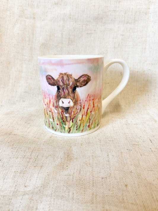 Lucy |Limousin Cow Fine Bone China Mug | 10 oz