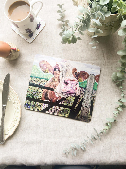 Betty| Ayrshire Cow Placemat | Farm Animal Table Mat