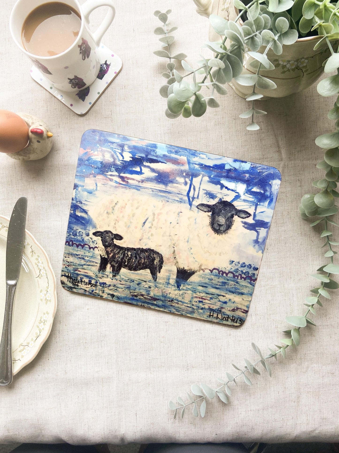 Fern & Lillian |Sheep Placemat | Farm Animal Table Mat