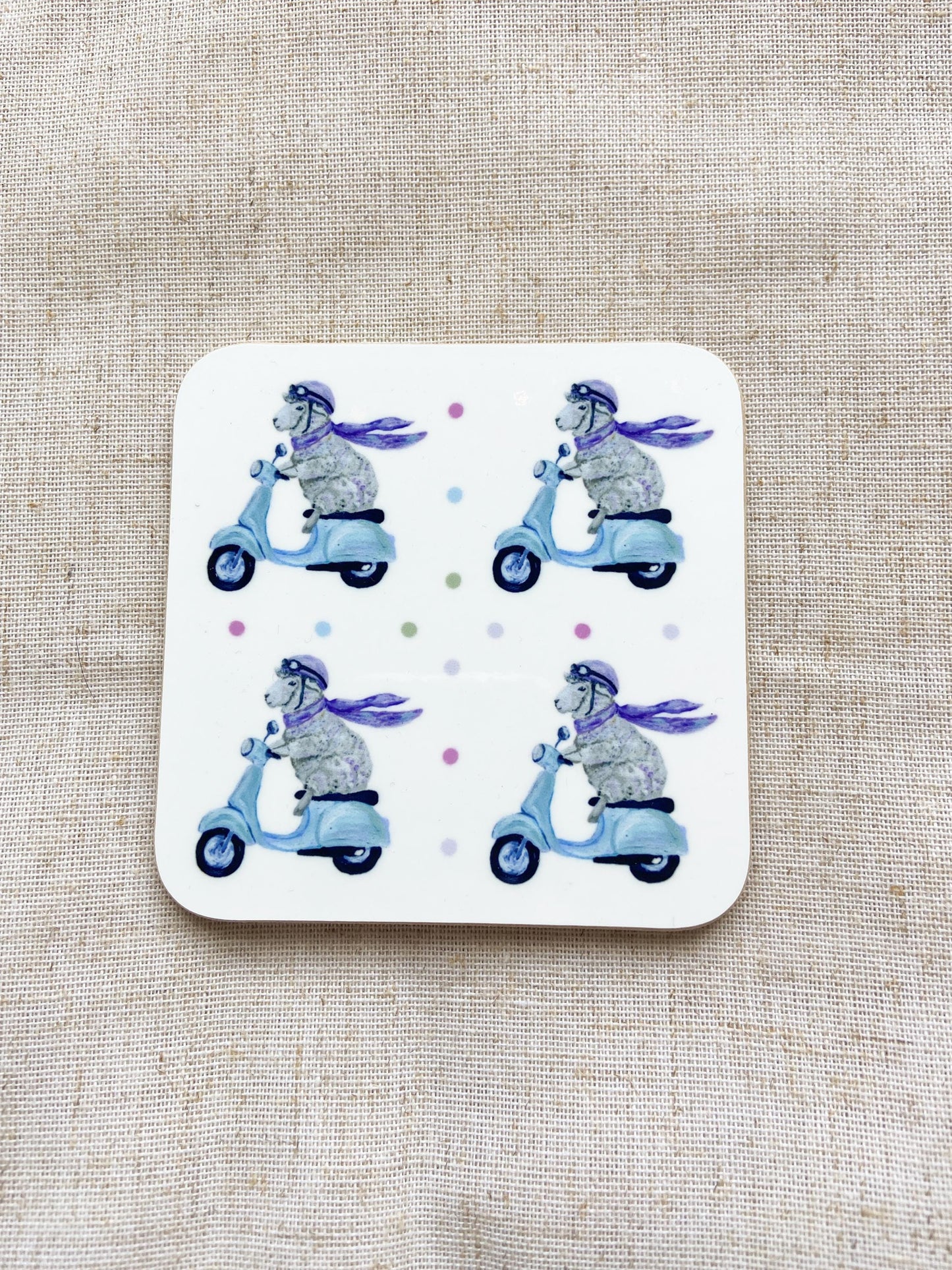 Scooter Animal Coaster Set | Dachshund, Cow, Sheep & Pig | Country Kitchen Gift