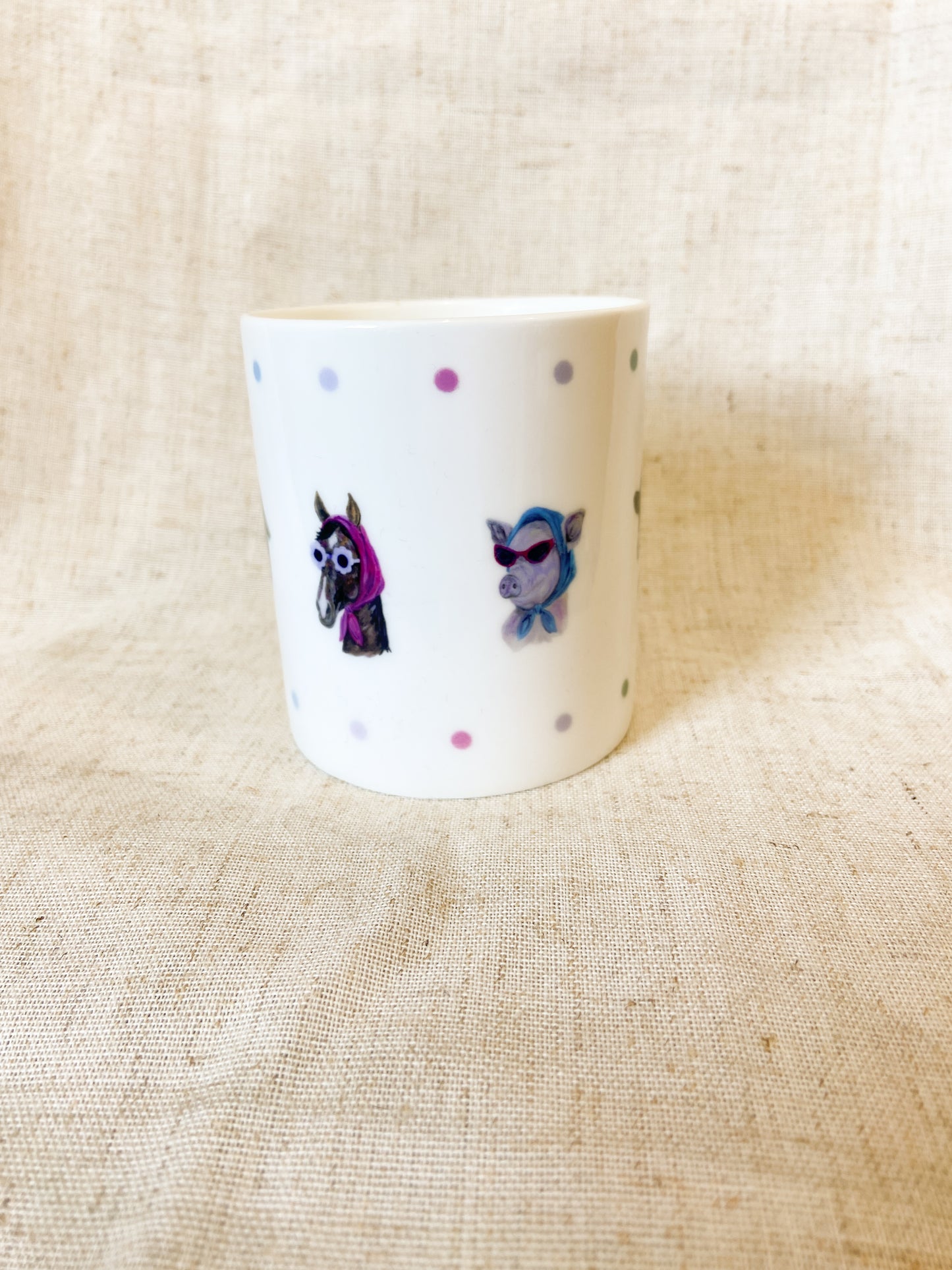 The Sunglass Ladies | Fine Bone China Farm Animal Mug | 10 oz