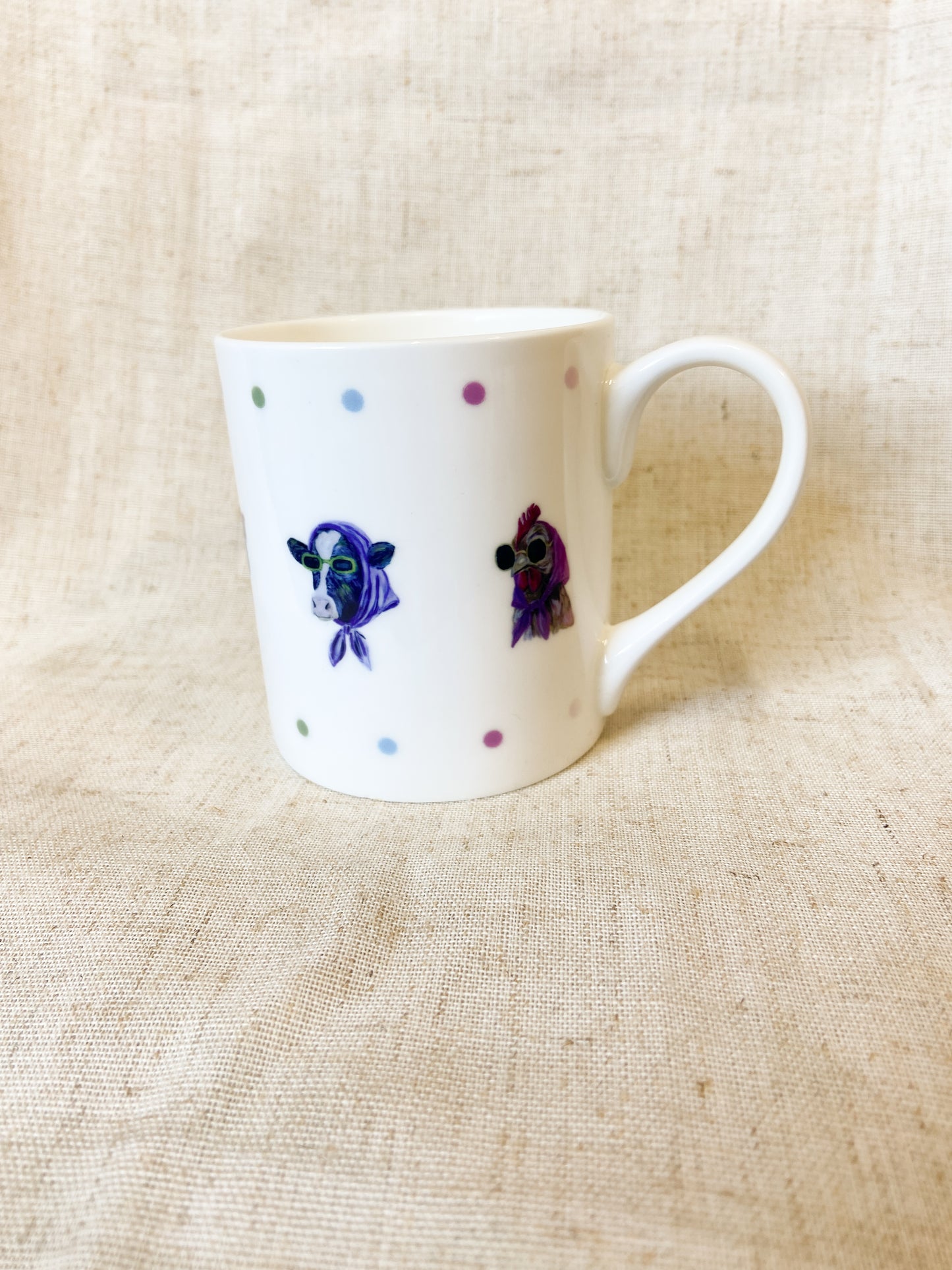 The Sunglass Ladies | Fine Bone China Farm Animal Mug | 10 oz