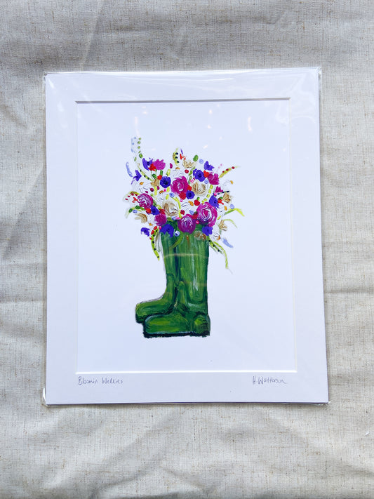 Bloomin' Wellies | Colourful Farm Wellies Print