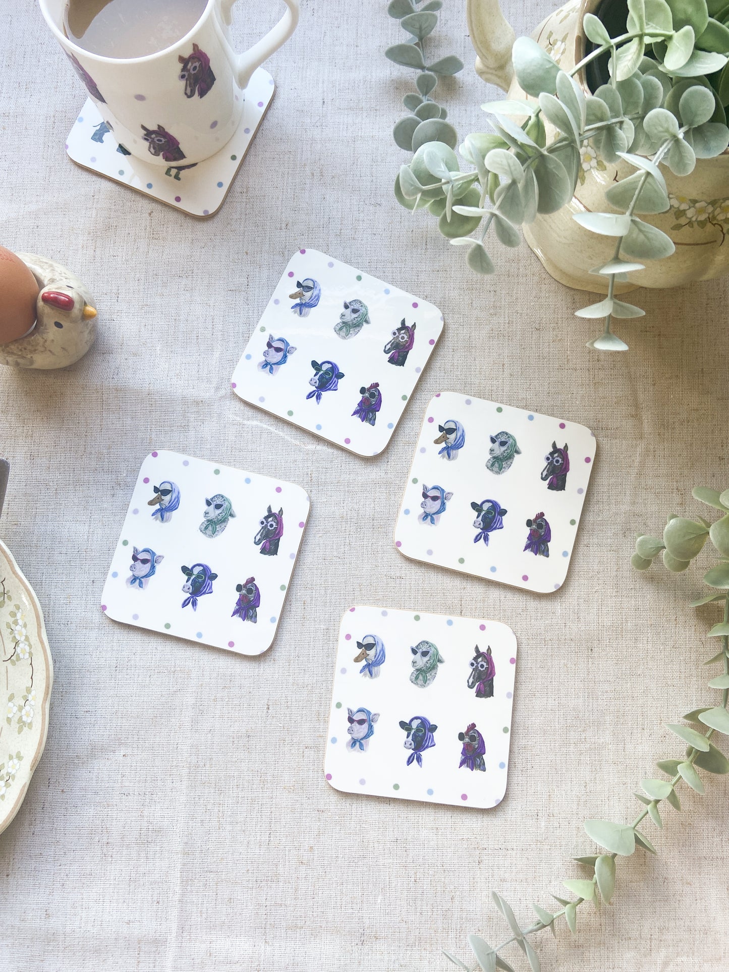 Sunglass ladies | Farm Animal Coasters |