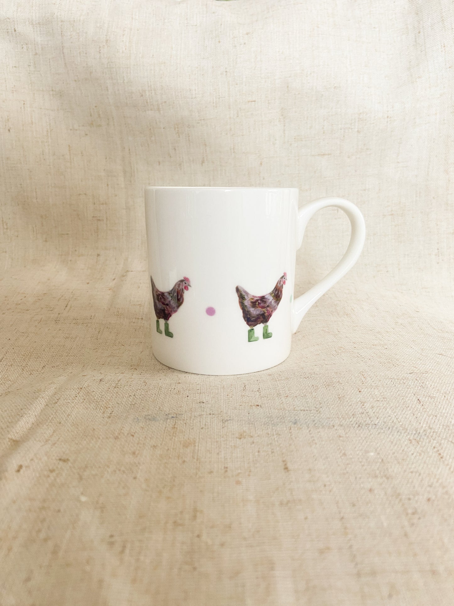 Hen Wellies | Hen Fine Bone China Mug | 10 oz