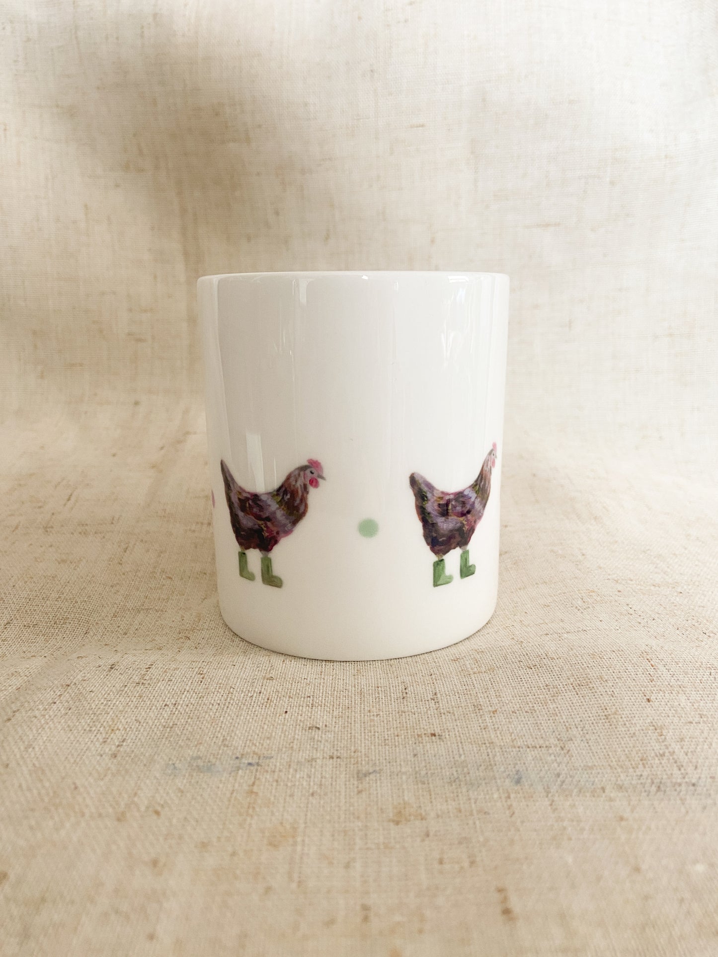 Hen Wellies | Hen Fine Bone China Mug | 10 oz