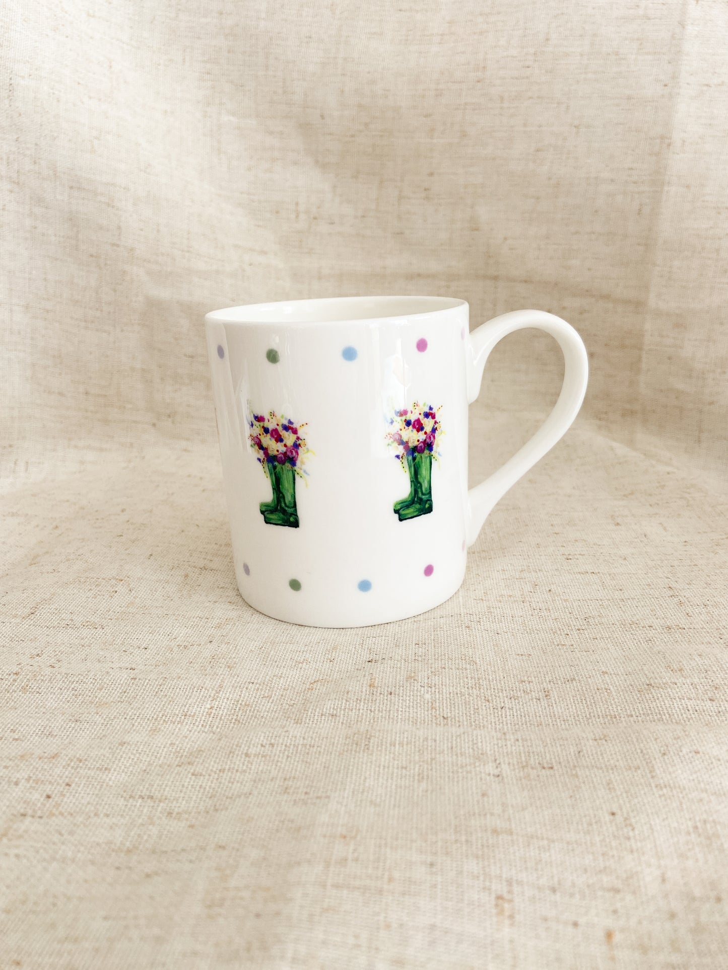 Bloomin Wellies | Welly Boot Fine Bone China Mug | 10 oz