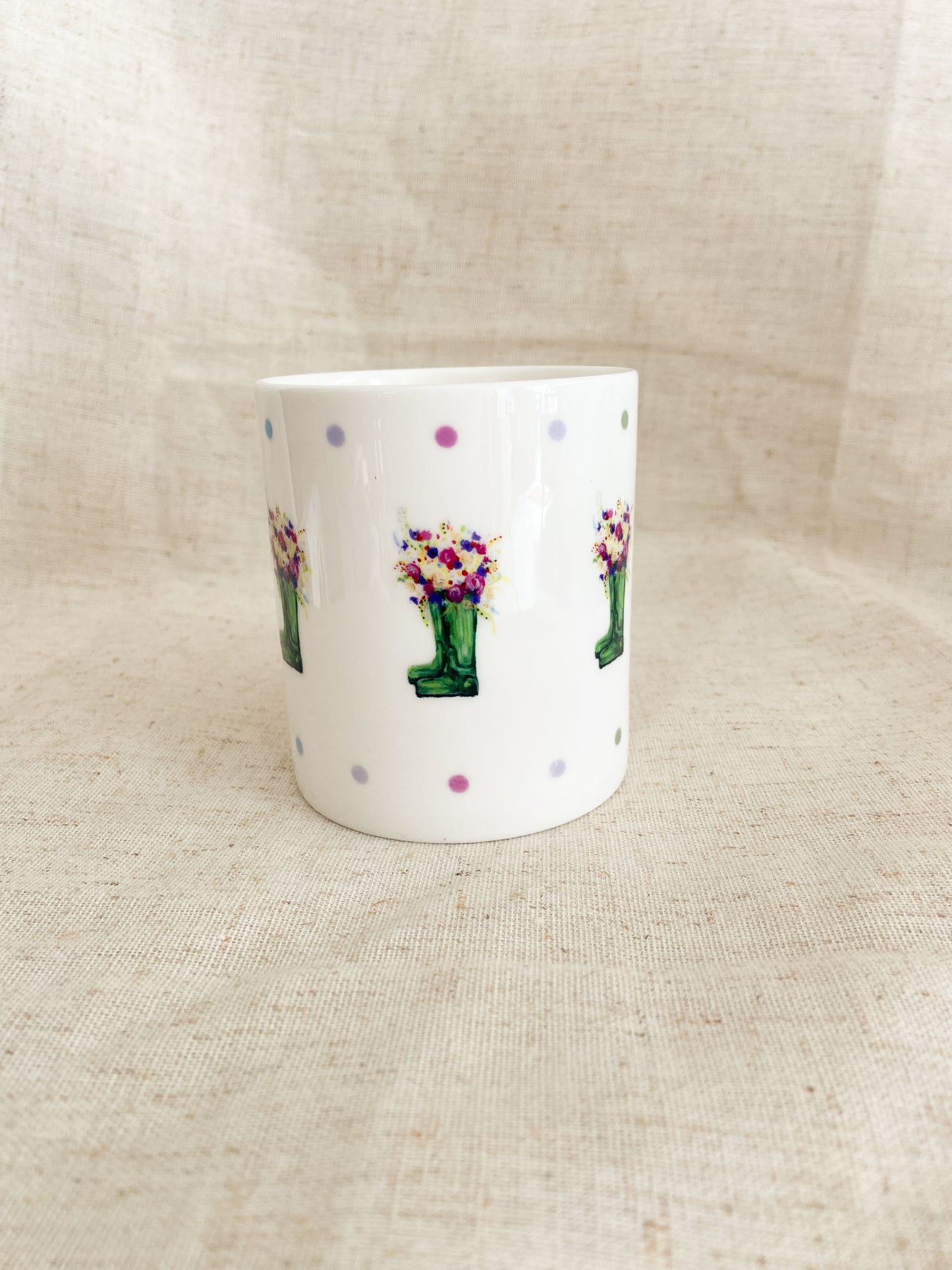 Bloomin Wellies | Welly Boot Fine Bone China Mug | 10 oz