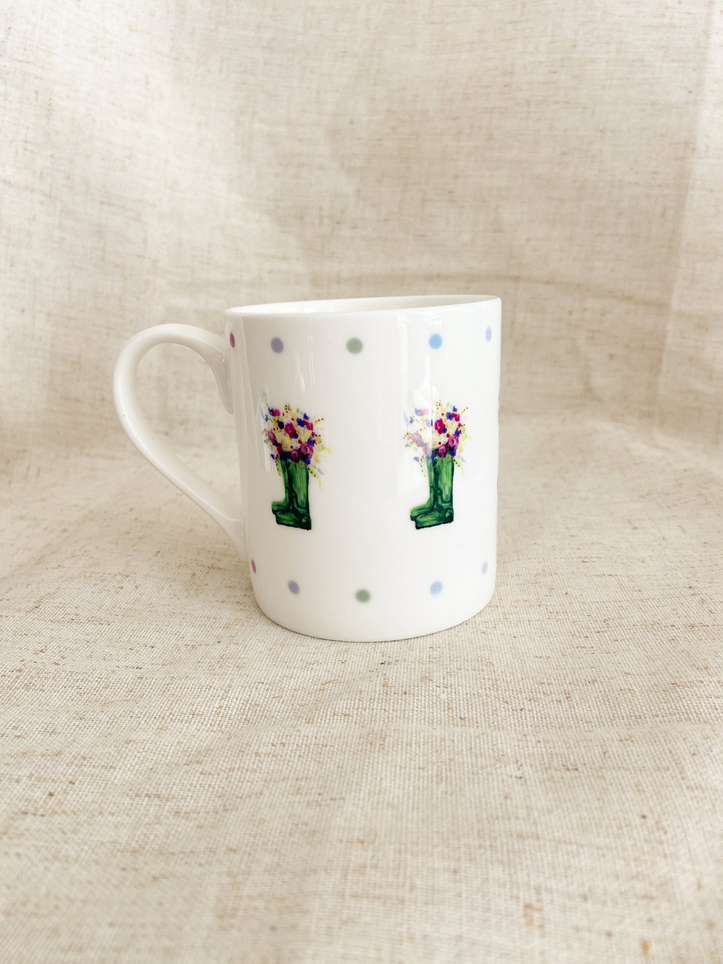 Bloomin Wellies | Welly Boot Fine Bone China Mug | 10 oz