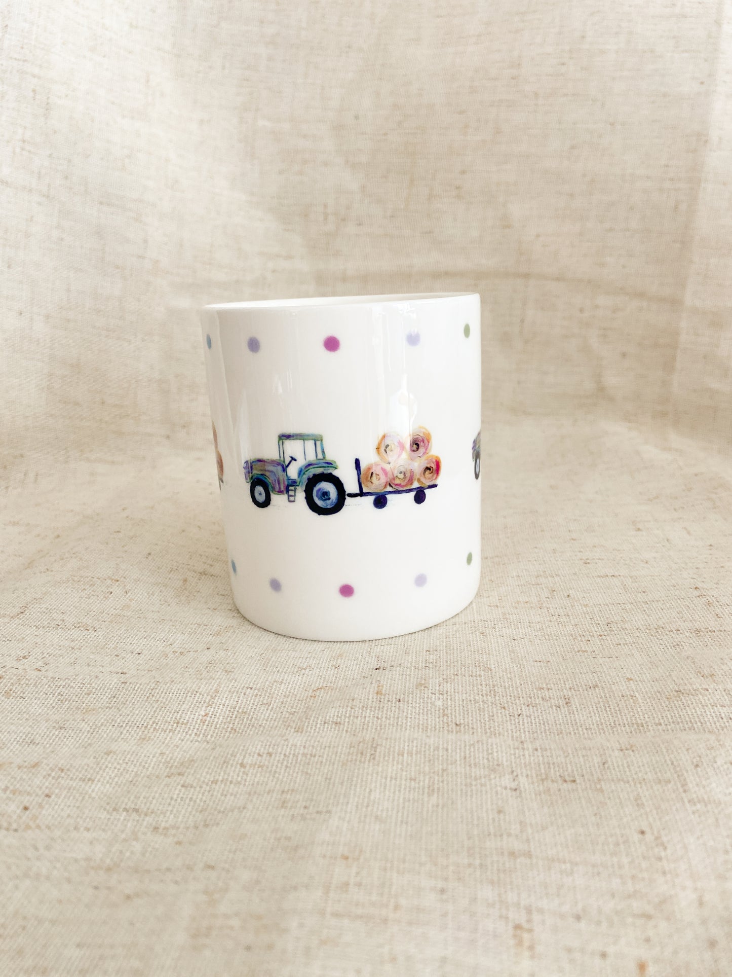 Tractor & Bales| Fine Bone China Mug | 10 oz
