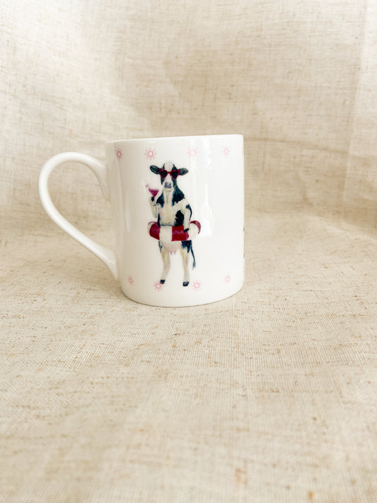 Holiday Cow | Cow Fine Bone China Mug | 10 oz
