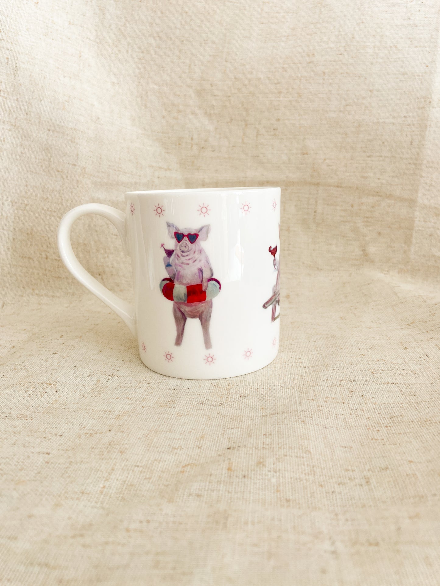 Holiday Pig | Pig Fine Bone China Mug | 10 oz