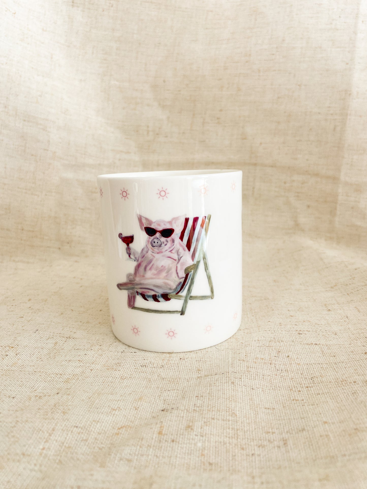 Holiday Pig | Pig Fine Bone China Mug | 10 oz