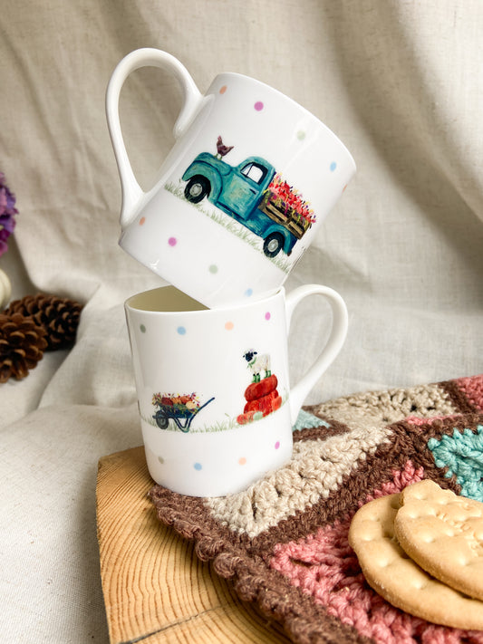 Autumn Ready | Autumn at the Farm Fine Bone China Mug | 10 oz