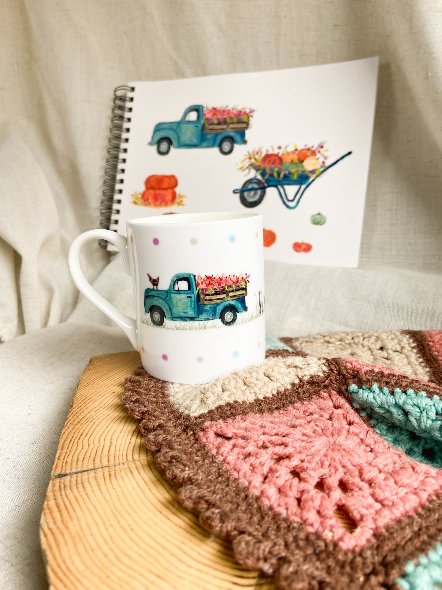 Autumn Ready | Autumn at the Farm Fine Bone China Mug | 10 oz