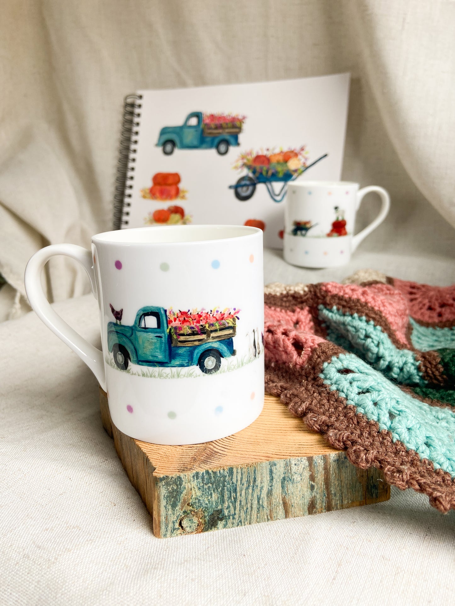 Autumn Ready | Autumn at the Farm Fine Bone China Mug | 10 oz