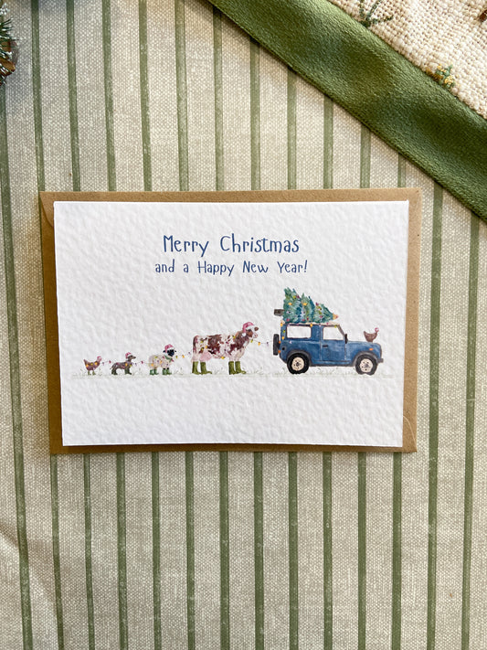 Christmas Card - Land Rover & friends