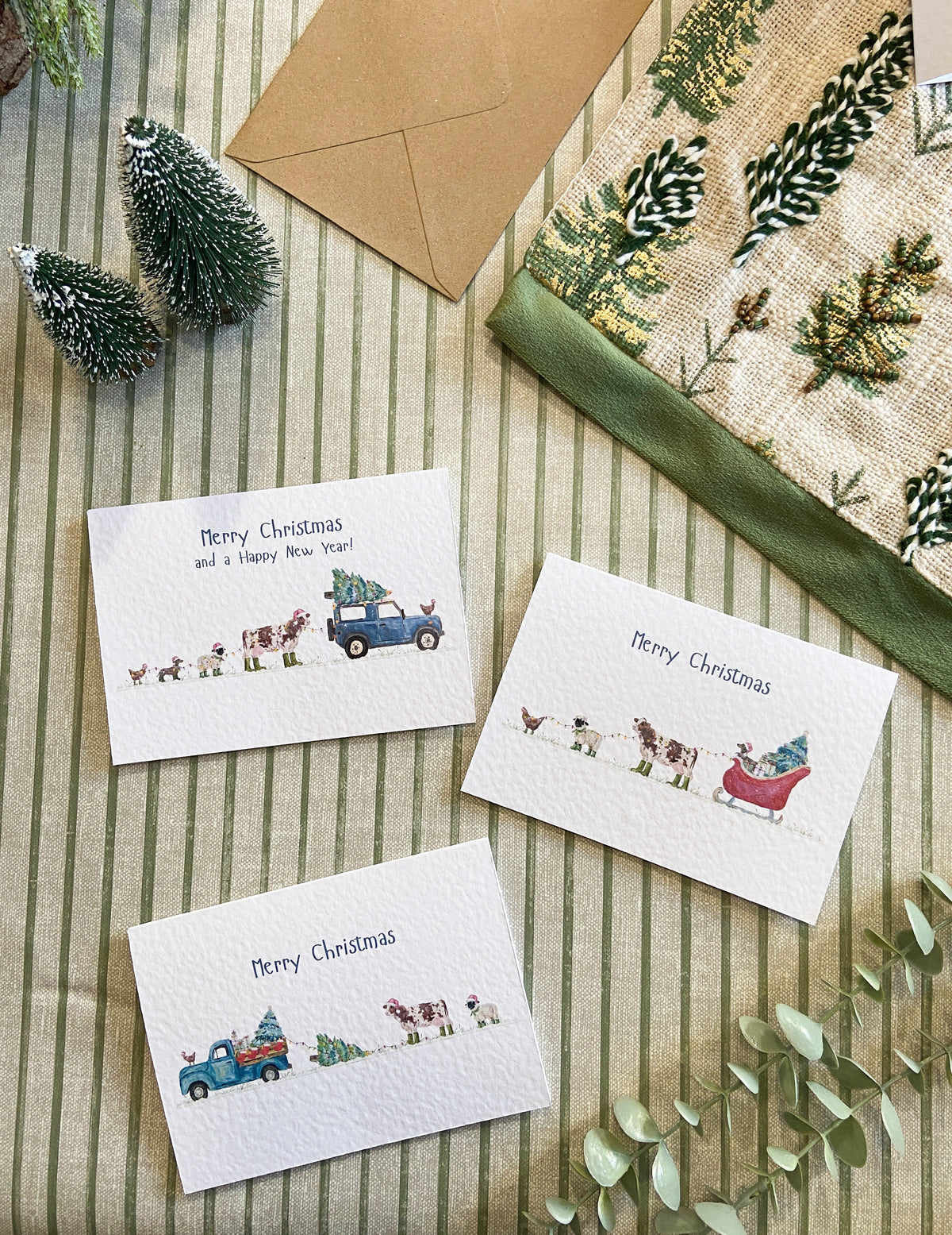 Christmas Cards - Pack of 6 Christmas on the Farm