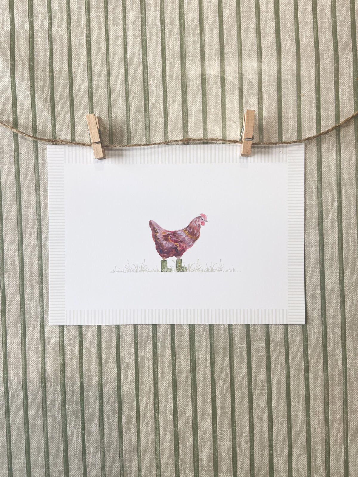 Hen in Wellies | A5 Print