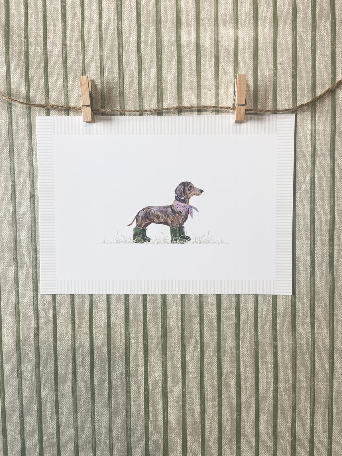 Olive in Wellies | A5 Print