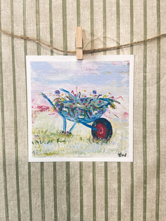 The Wheelbarrow | 5x5" Print