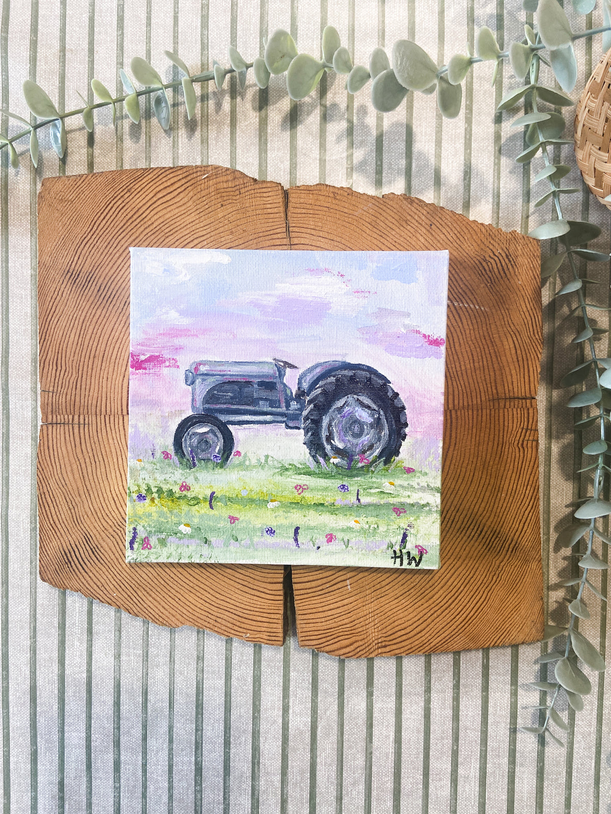"The Little Grey Fergie" | Original Mini Painting  |  H. Watterson Art 