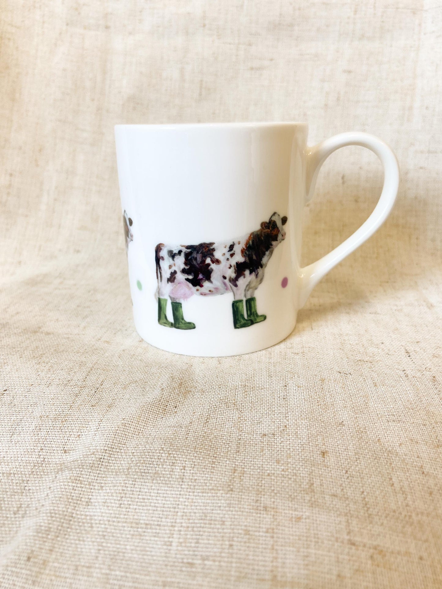 Ayrshire cow Wellies | Dairy Cow Fine Bone China Mug | 10 oz