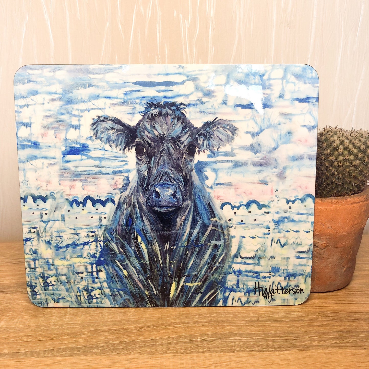 Mrs Cow | Aberdeen Angus Cow Placemat | Farm Animal Table Mat