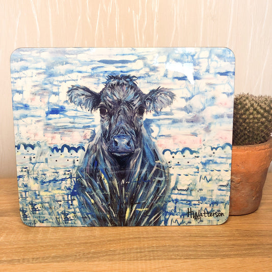 Mrs Cow | Aberdeen Angus Cow Placemat | Farm Animal Table Mat
